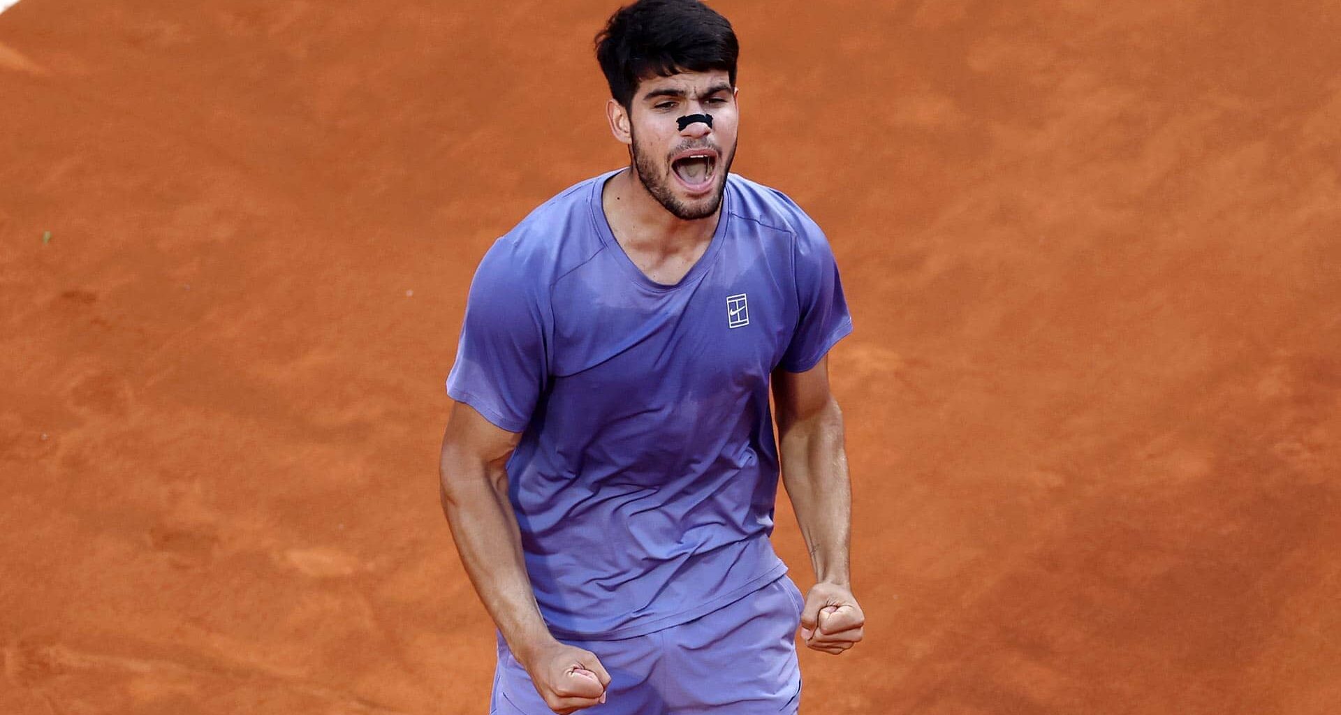 Carlos Alcaraz holds a 15-2 record in Madrid, according to the Infosys ATP Win/Loss Index.