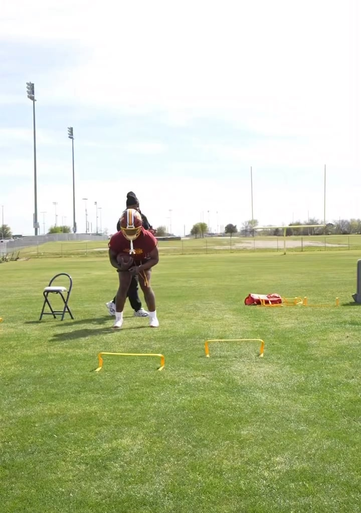 Bill doing drills in our new helmet
