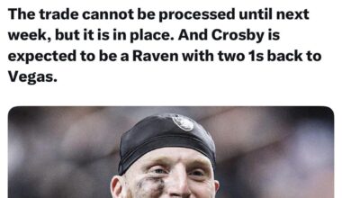 Crosby to the Ravens