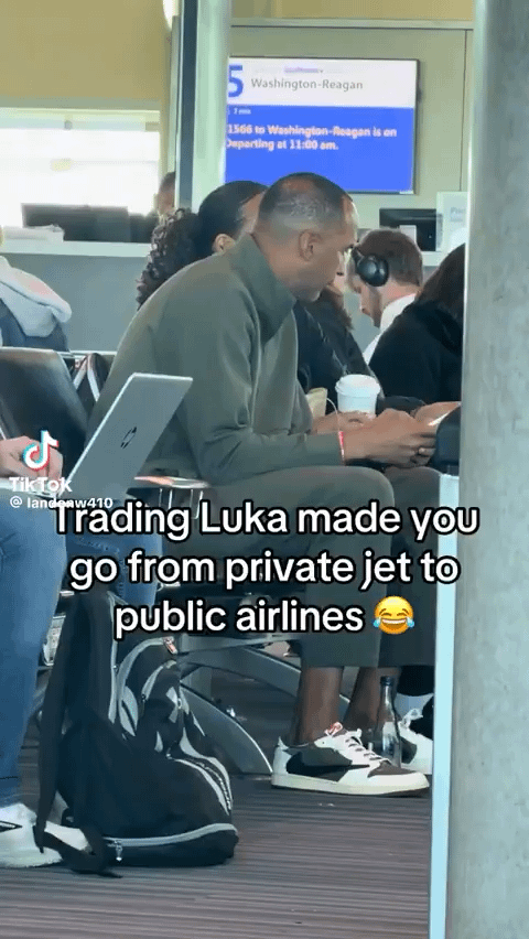 Probably flying to Washington, if he was sitting near that gate. Always an AD fan boy.