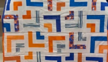 Wife is just learning to sew/quilt. Made me this awesome Isles quilt that I thought you would all appreciate.