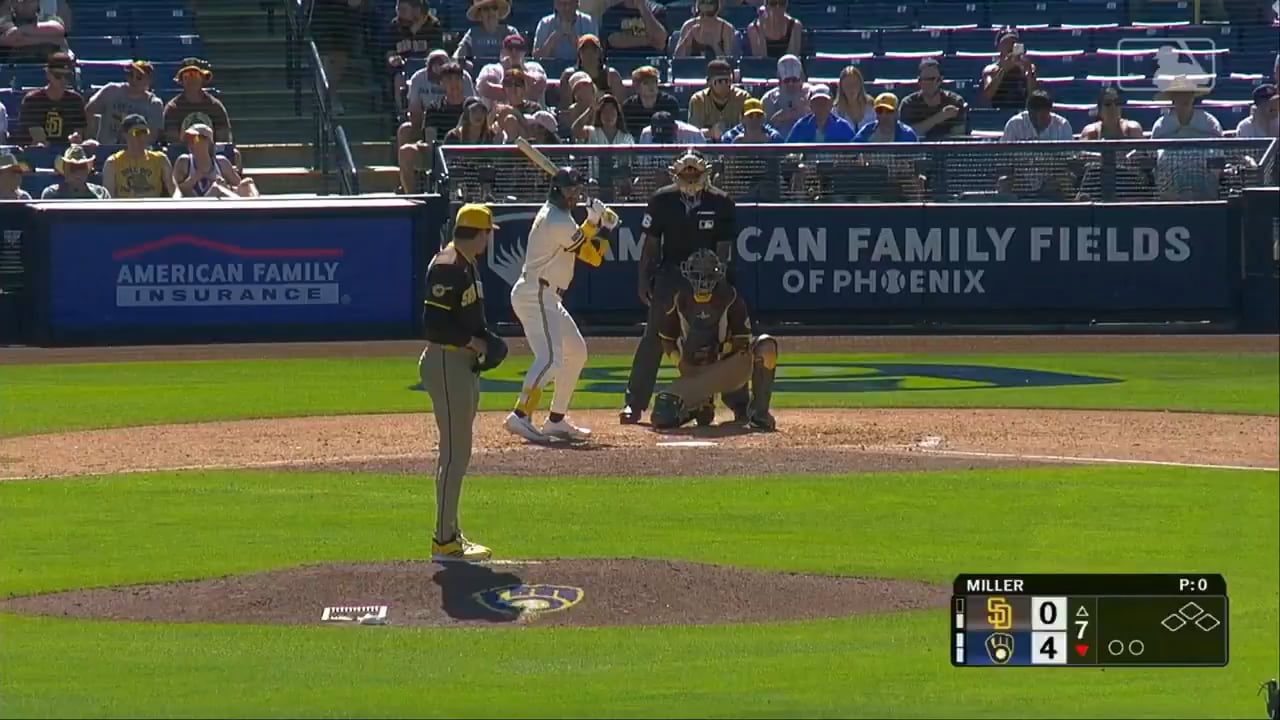 Brewers booth loses live read to wind, paper gets plastered to foul net, camera zooms in and read continues [video]