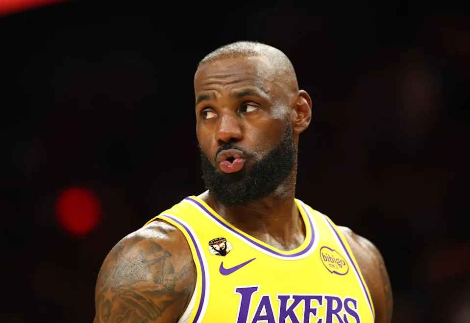 Los Angeles Lakers forward LeBron James Mark J. Rebilas-Imagn Images