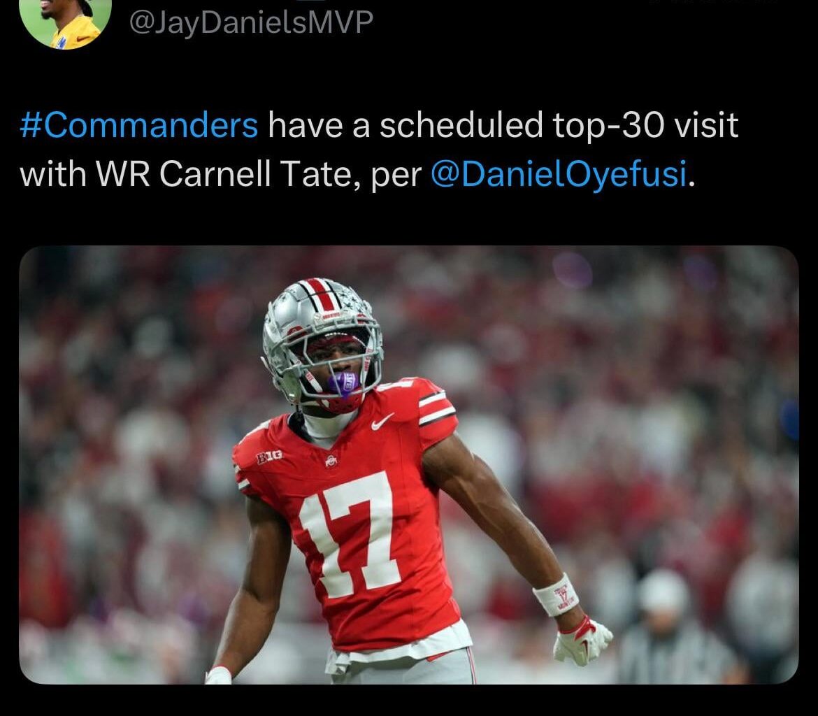 Another Top 30 visit; this time for Carnell Tate