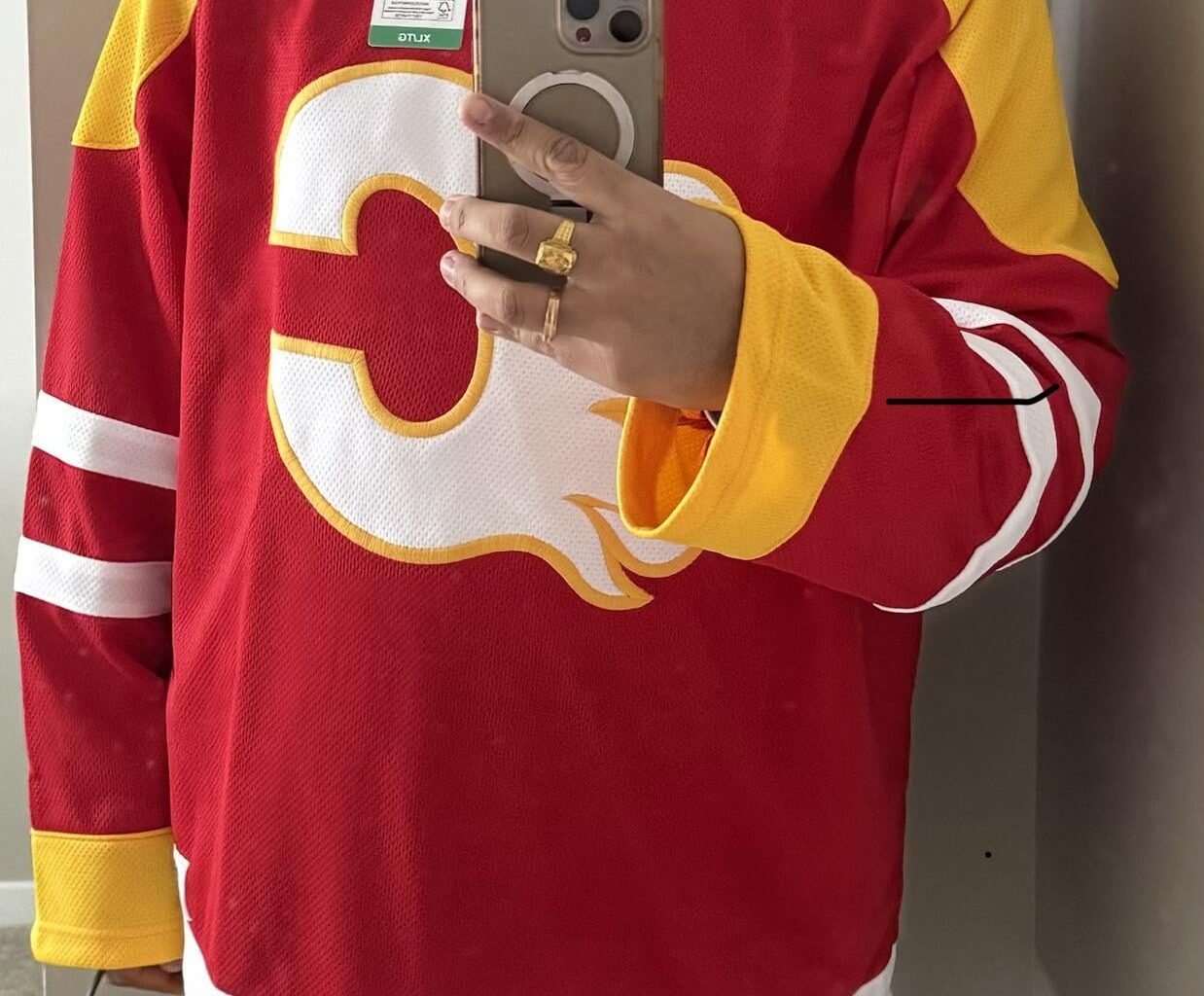 First Flames jersey—too big?