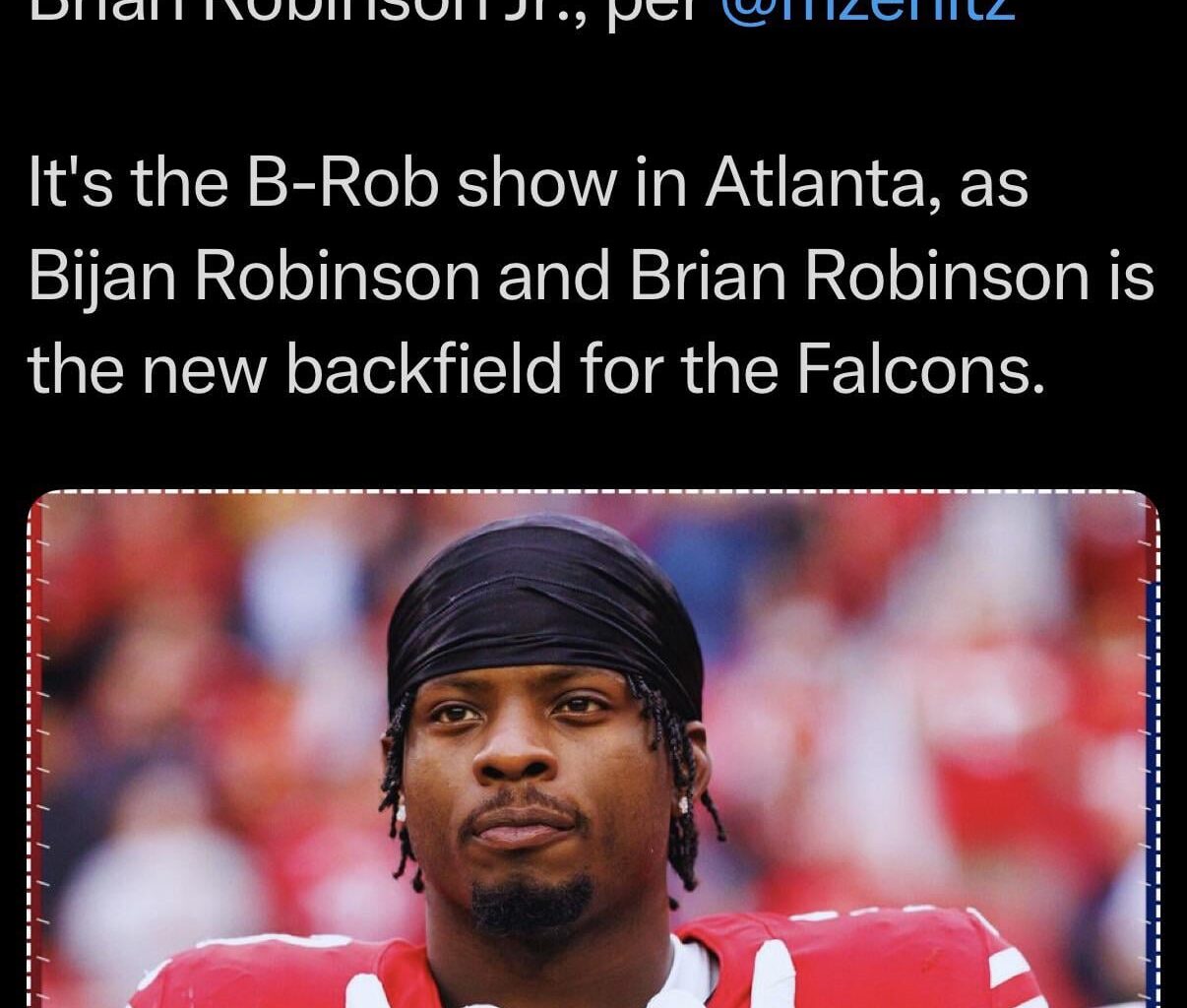 [Meirov] The Falcons are signing veteran RB Brian Robinson Jr.