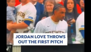 Pookie throws the first pitch!