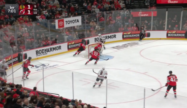 Great pass by Ryan Donato to Frank Nazar, who scores his 13th goal of the season.