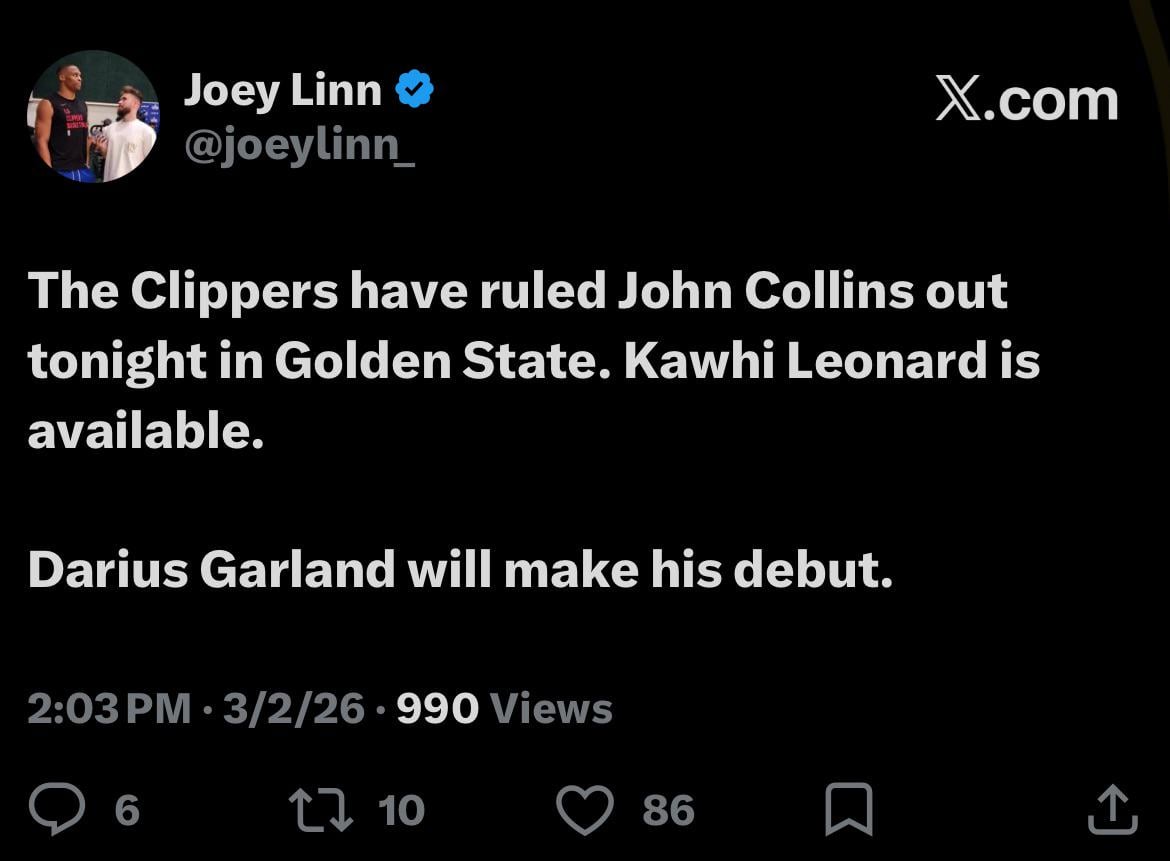 [ Joey Linn ] injury report