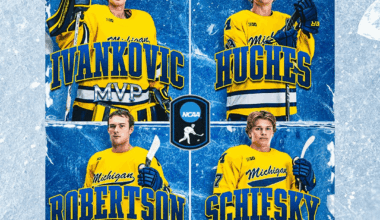 Jack Ivankovic was named to the all regional team and will head to the Frozen Four with Michigan