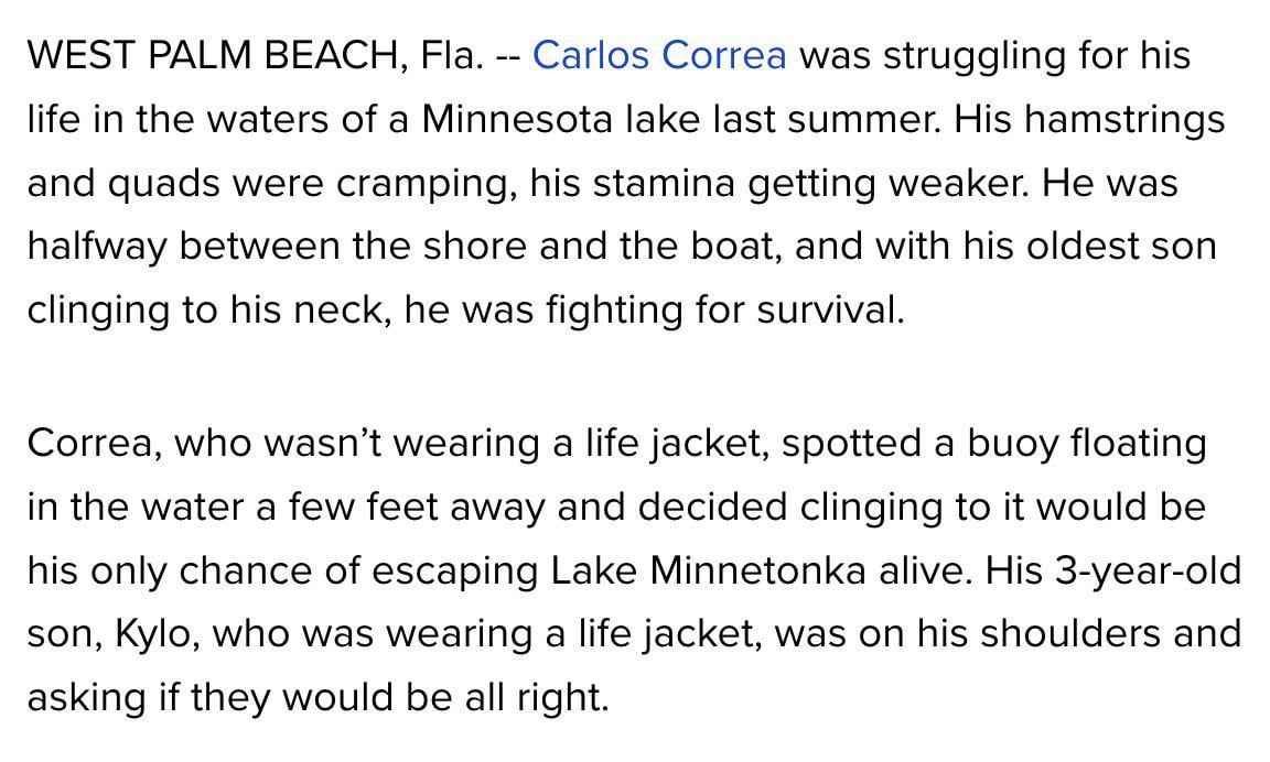 Holy shit… Correa almost died here…