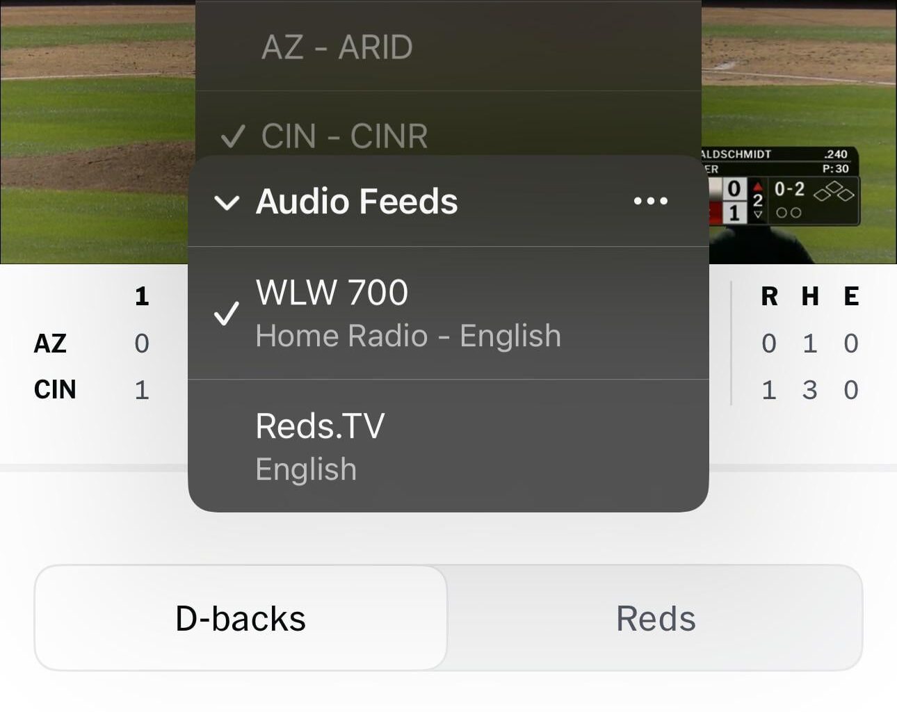 Best feature as a result of Reds moving to the MLB app