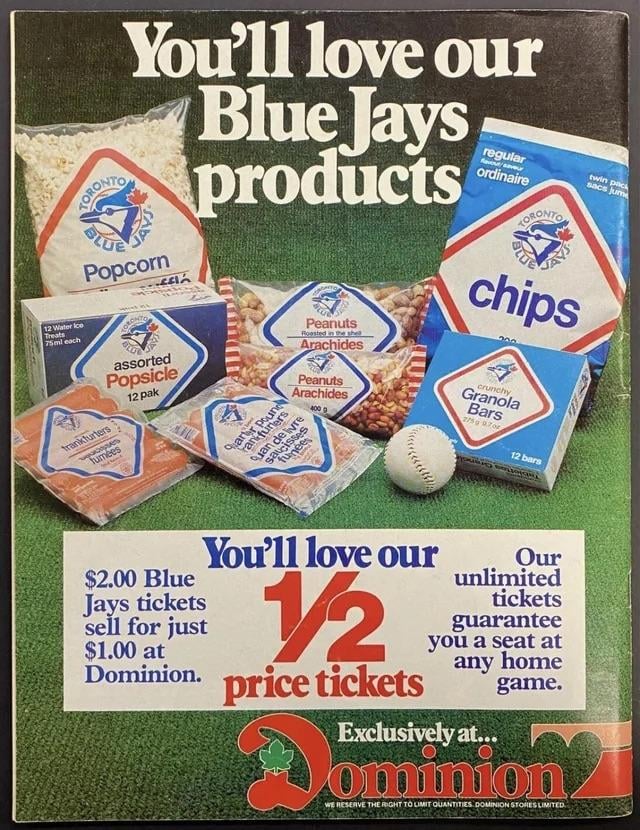 Remember to visit your local Dominion supermarket to get $1 Blue Jays tickets!