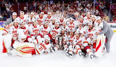 Congrats to Devils prospect Samu Salminen and Denver Hockey on winning the NCHC Conference Tournament