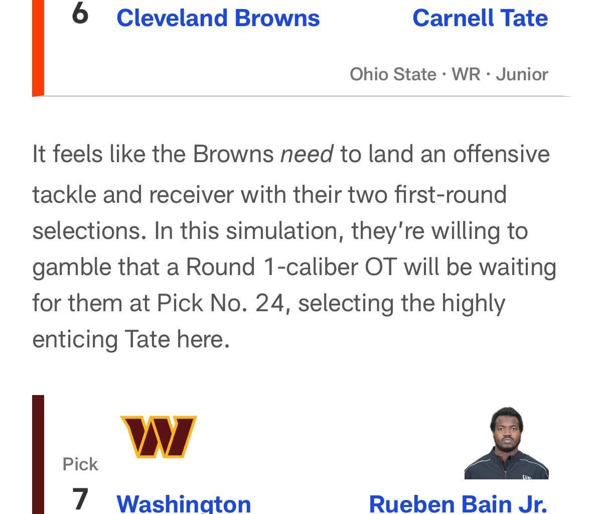 D. Jeremiah has us picking Bain