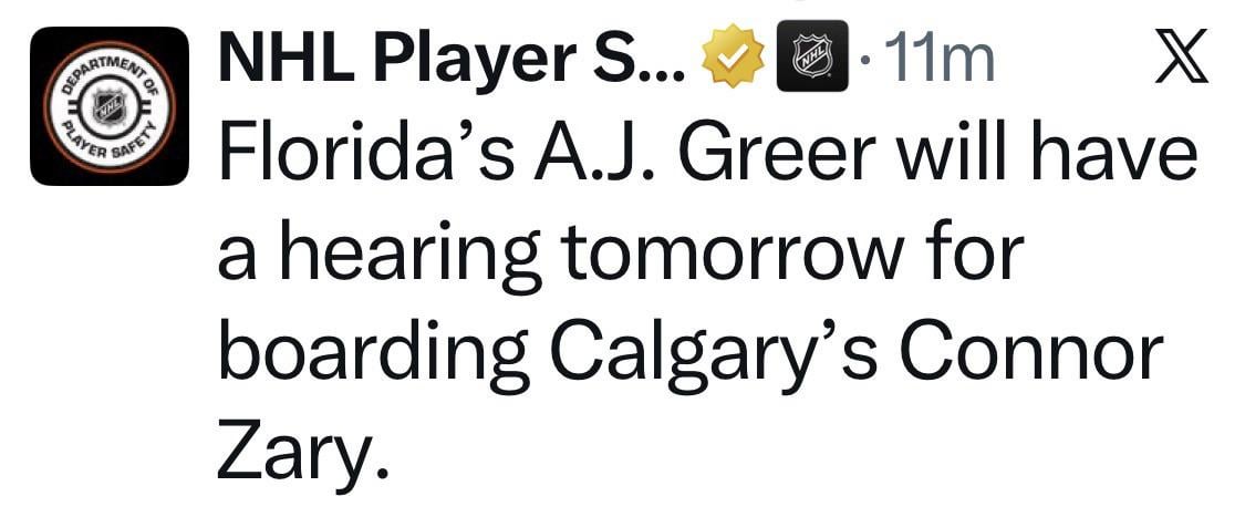 Greer Will Find Out How Many Games He Will Miss