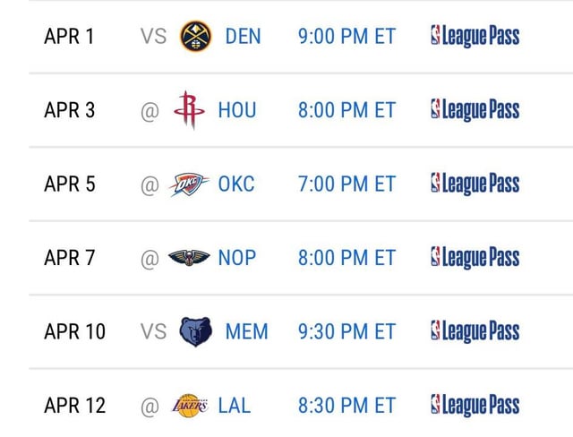 Jazz vs Kings remaining schedules