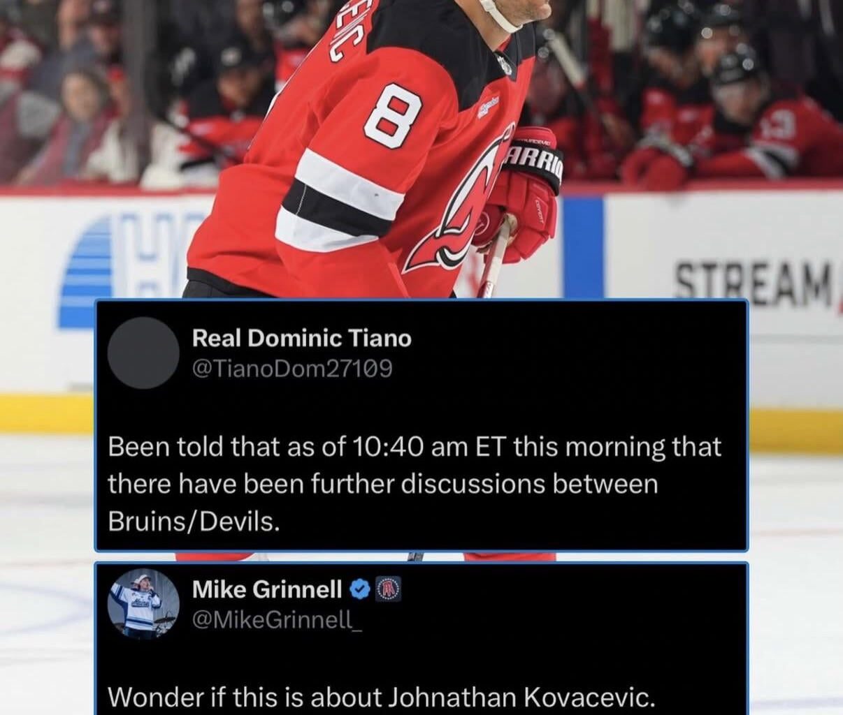 Talks with the Bruins might move Kovacevic.