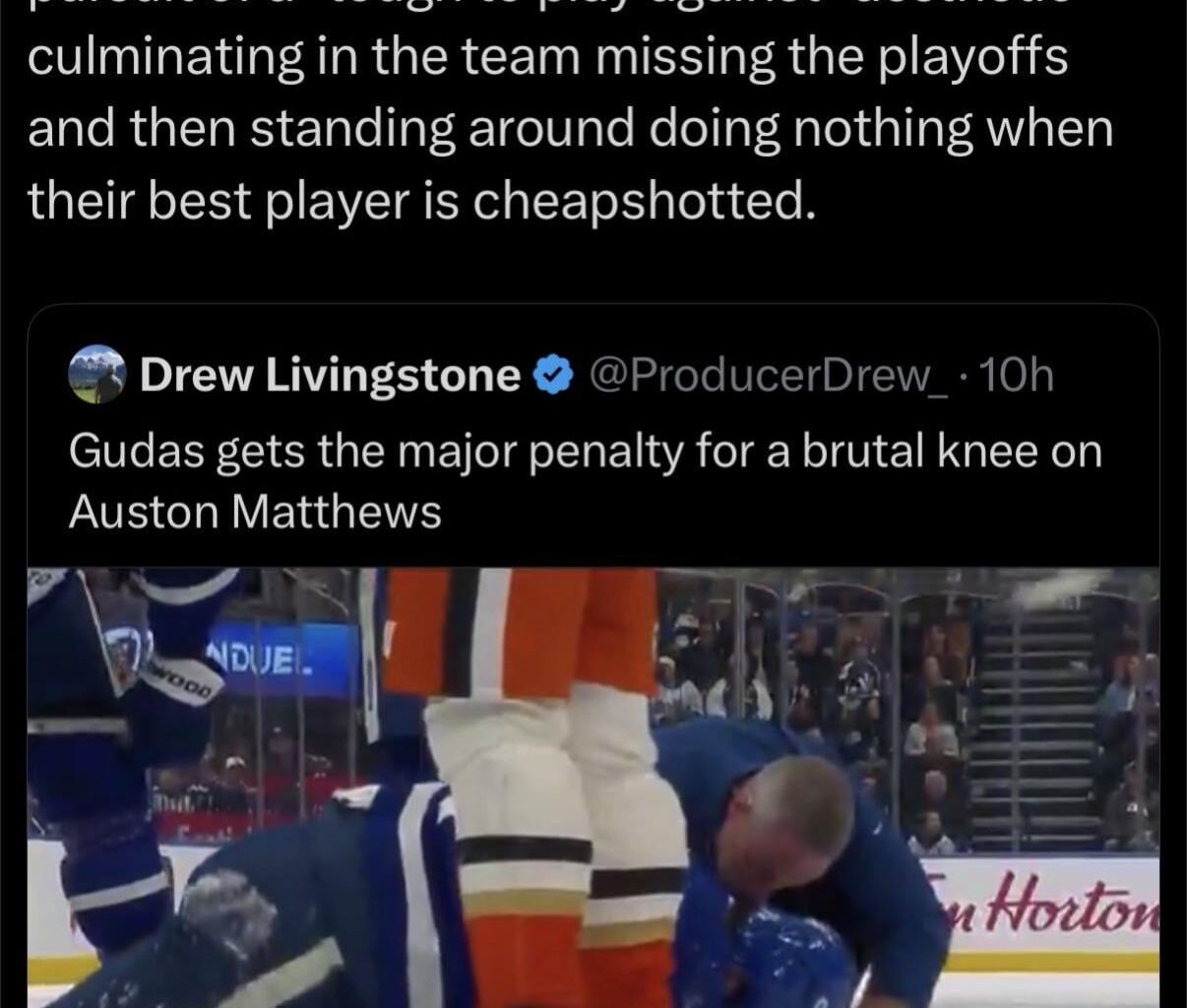 [Herman] A multi-year effort with every decision made in pursuit of a "tough to play against" aesthetic culminating in the team missing the playoffs and then standing around doing nothing when their best player is cheapshotted.