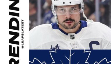 Matthews has not scored an NHL goal in 42 days (Olympics in the middle of that) His last goal came against the Sabres on January 27.