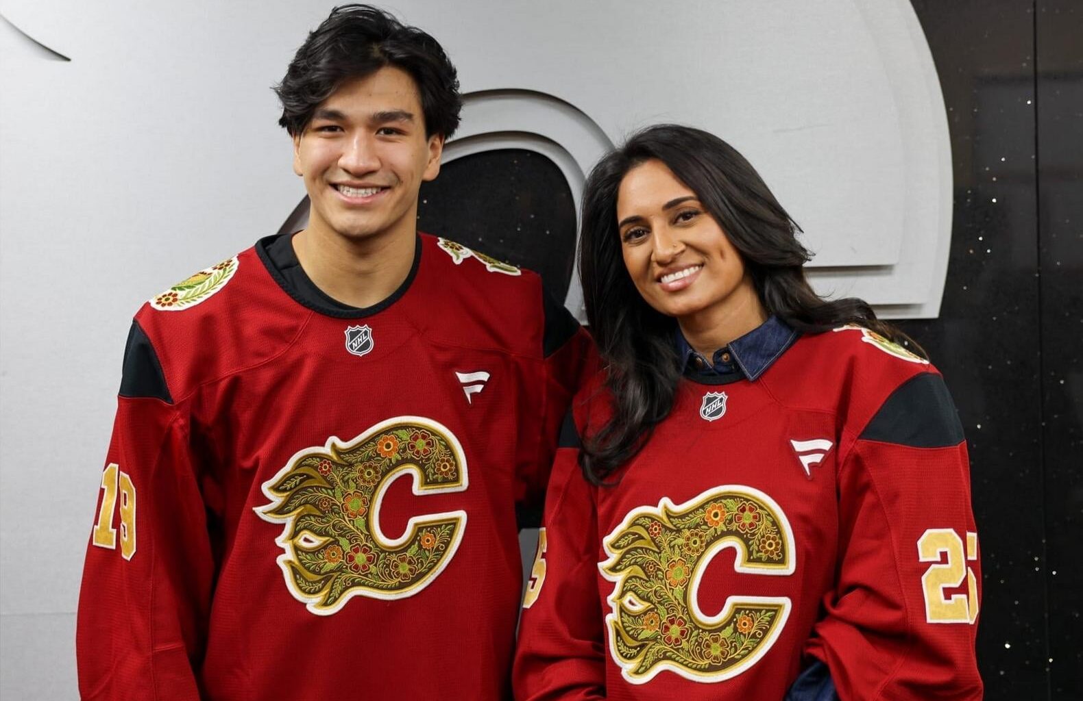 Zayne Parekh and Calgary-based Navi Jhaj Artist debut South Asian Celebration Night's practice jersey