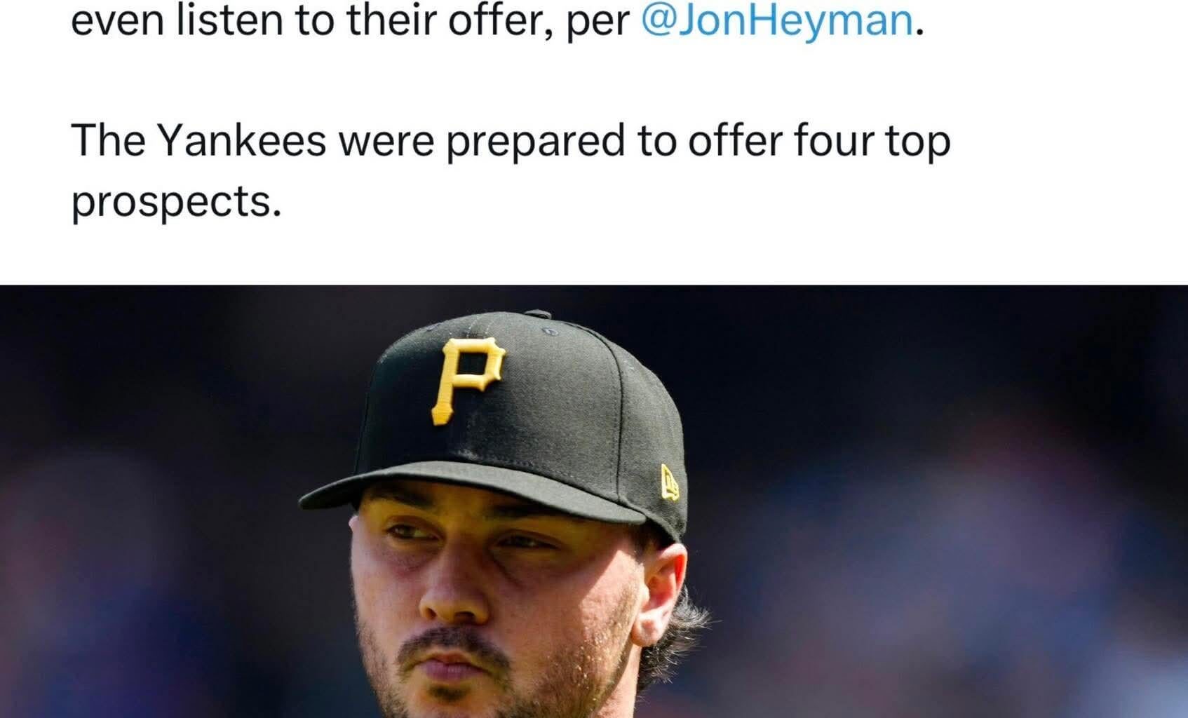 Pirates declined to listen to the Yankees pretty quickly