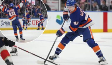 Islanders use five-goal period for key win over Panthers in playoff race