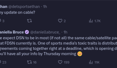 Expect DSN carriage info to circulate by Thursday morning