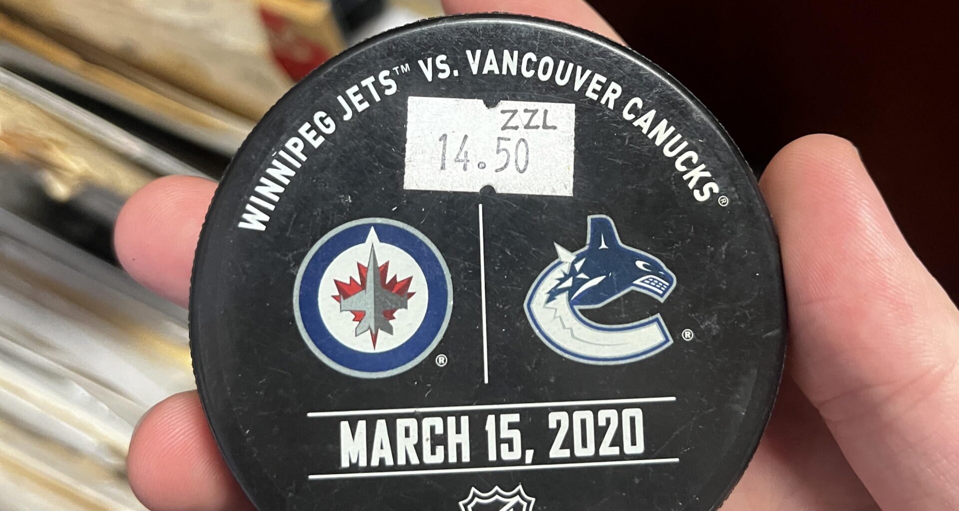 Just found an interesting warm up puck at a thrift store