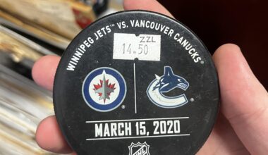 Just found an interesting warm up puck at a thrift store