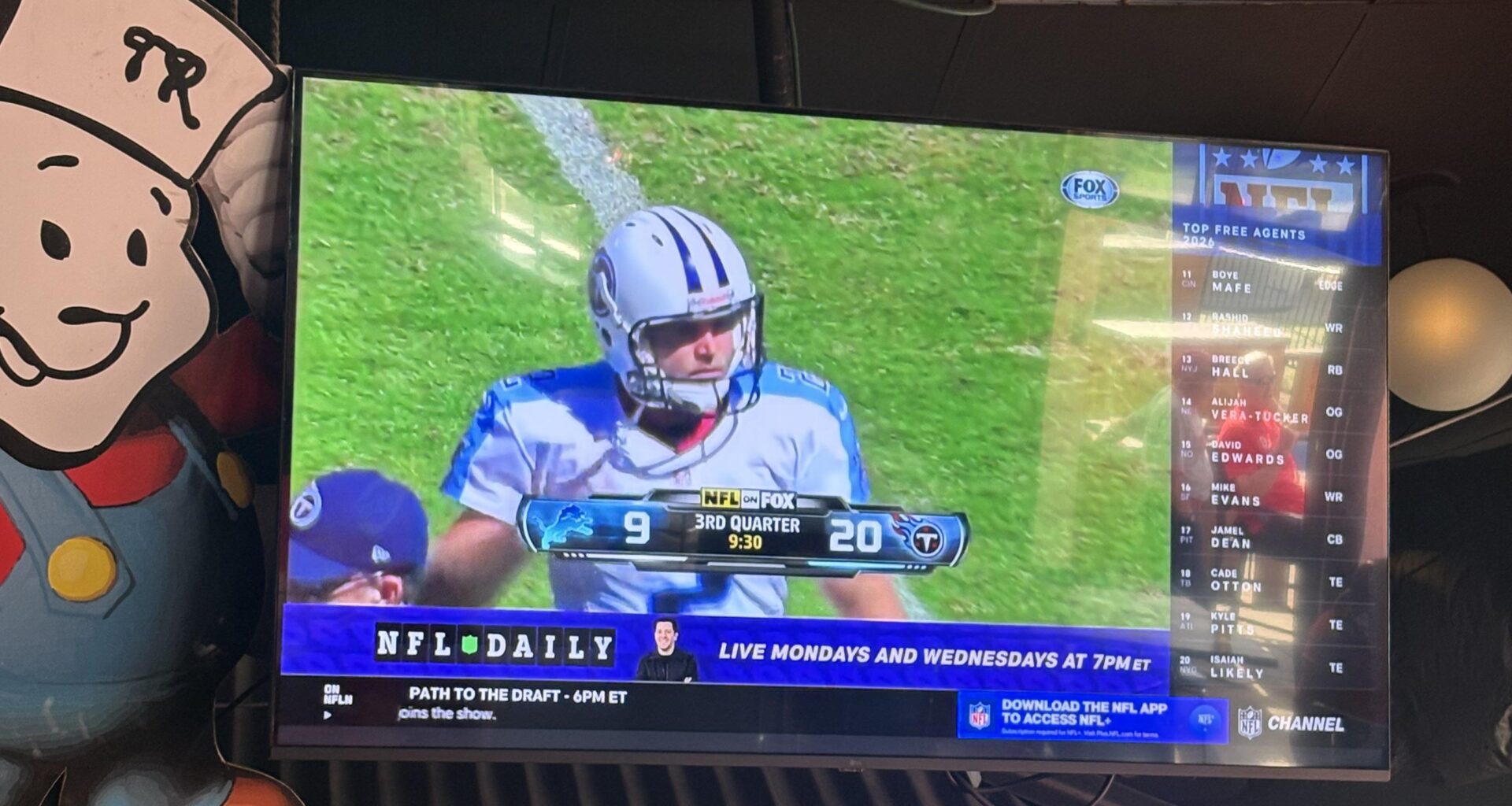 Not a titans fan but this game was on at a bar in Cincinnati yesterday