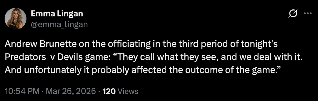 Bruno and Stamkos on the officiating