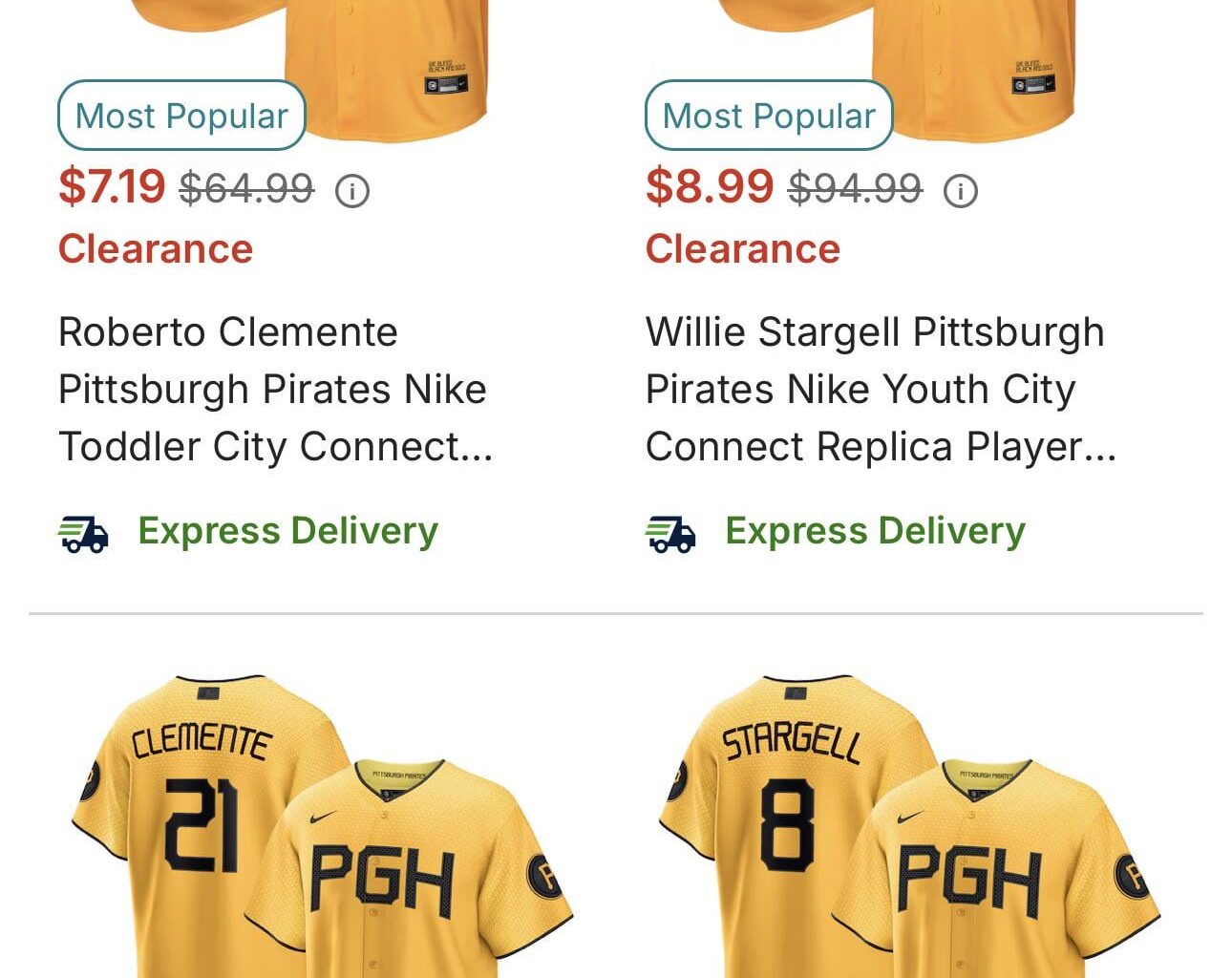 Clearance Jerseys