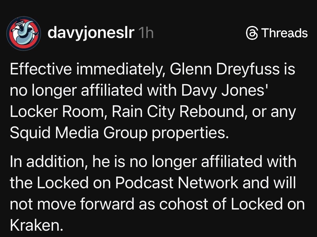 Glenn Dreyfuss out at Davy Jones’ Locker Room etc.