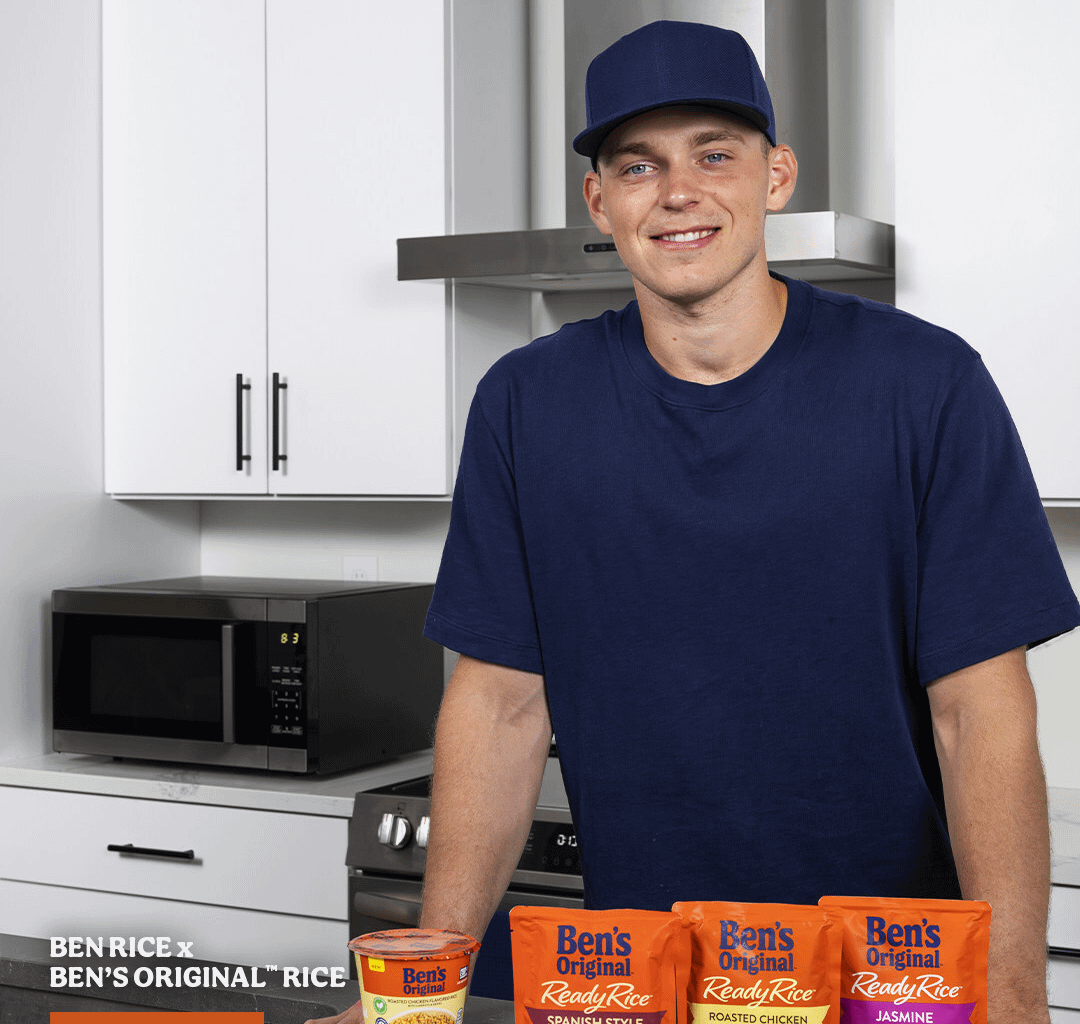 Ben Rice has an endorsement deal with Ben's Rice