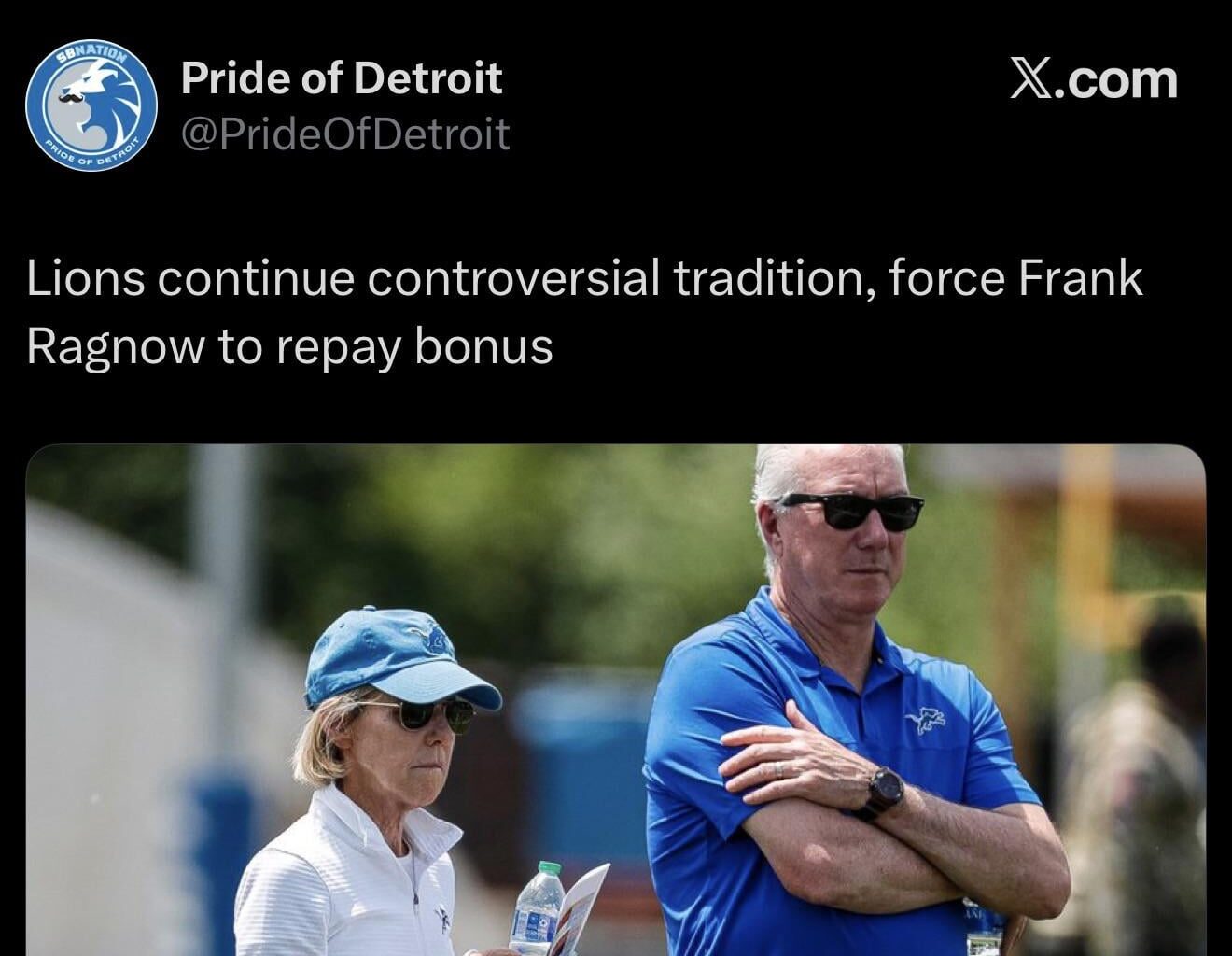 Frank held his hostage, waited until it was too late to replace him last year. Sorry i agree with the front office this time.