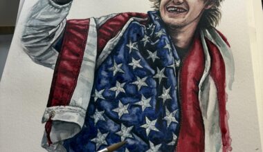 Jack Hughes watercolour painting