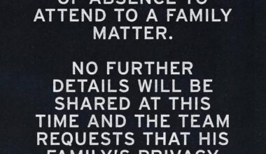 Wints out on leave- hope everything is okay!