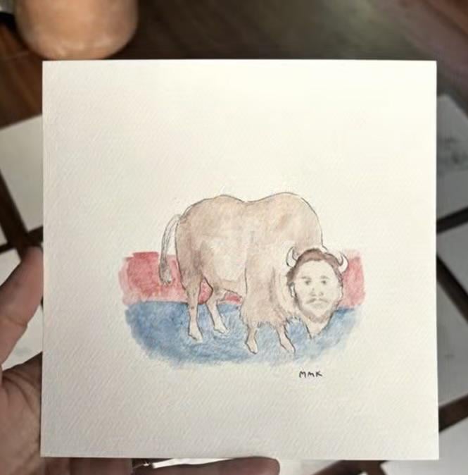 Mina Kimes’ drawing of Josh Allen as a buffalo