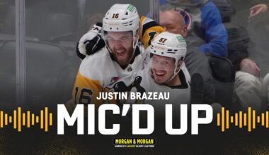 Justin Brazeau: Mic'd Up Against NYI | Pittsburgh Penguins