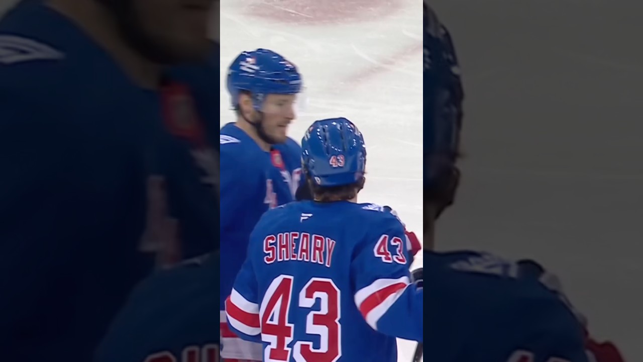 Sheary tips it in 🫡 #conorsheary #nhl #nyr #hockey #goal