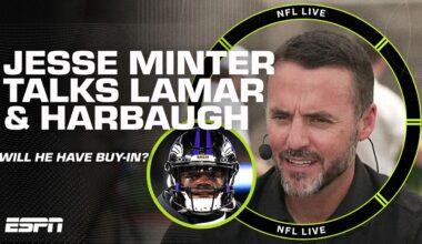Ravens' Jesse Minter talks Lamar Jackson's future, carrying John Harbaugh's legacy & more | NFL Live