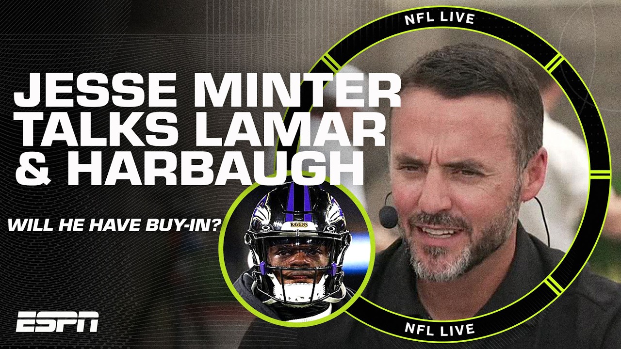 Ravens' Jesse Minter talks Lamar Jackson's future, carrying John Harbaugh's legacy & more | NFL Live