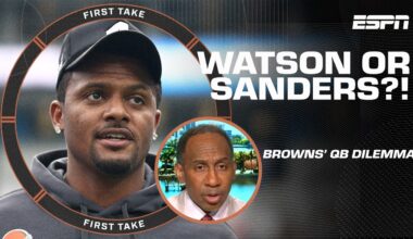 Stephen A. picks Deshaun Watson OVER Shedeur Sanders? to be the Browns' starting QB 😯 | First Take