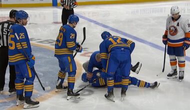 Sam Carrick Drops 🥊 Gloves 🥊 With Anders Lee