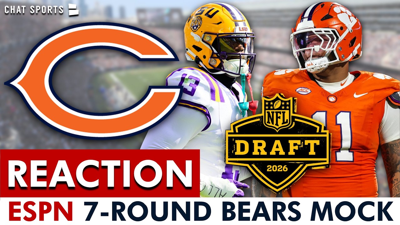 🚨REACTION: ESPN 7-Round Chicago Bears 2026 NFL Mock Draft
