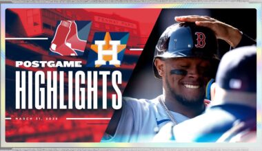 RED SOX HIGHLIGHTS: Red Sox vs. Astros - Ceddanne Rafaela Homers for the First Time This Season
