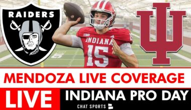 Fernando Mendoza LIVE Coverage & Highlights At Indiana Pro Day | Raiders News On NFL Network