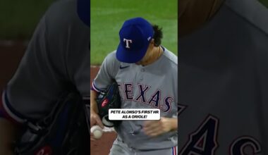 Pete Alonso takes Jacob deGrom deep for his first homer as a Baltimore Oriole! #PeteAlonso #Orioles