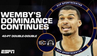 REACTION to Victor Wembanyama dropping his 2nd-straight 40-PT double-double 🔥 | SC with SVP